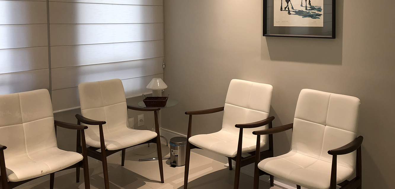 Recepção e área de espera dos pacientes